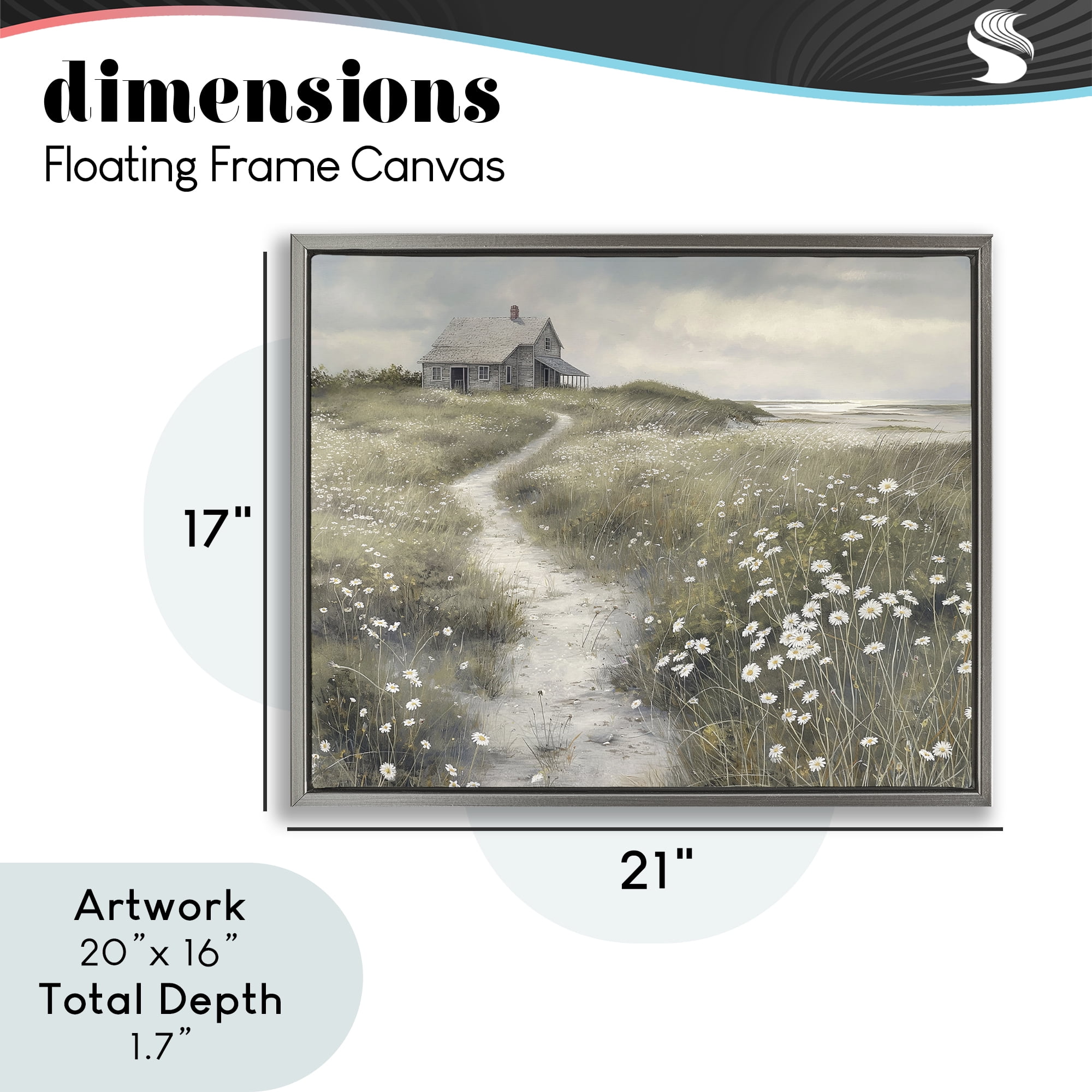 Stupell Industries Pathway To Coastal Cottage Gray Framed Floater Canvas Wall Art, design by Imagine It Images