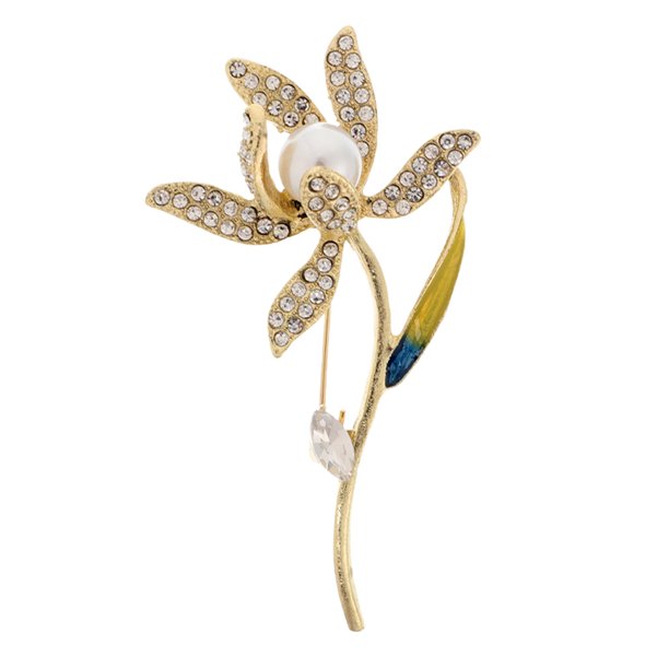 Broche con forma de flor, adorno de planta, broche de diamantes de imitación, broche de flores, broche de planta, broche floral, broche de planta, decoración, broche de planta, flor