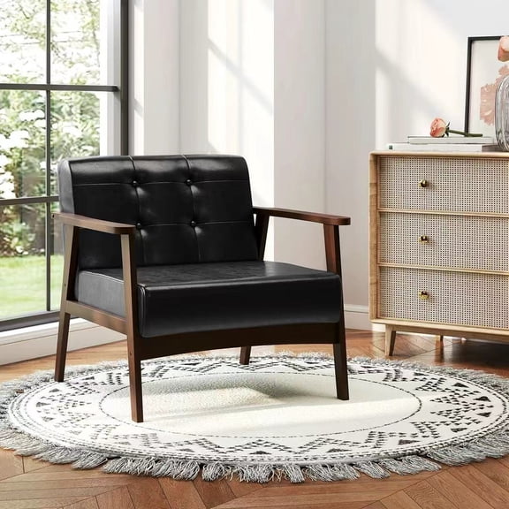 Harmijoy Chair Button Tufted Mid-century Modern Lounge Chair with Armrest