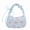 Blue, variant on Elegant White Floral Canvas Shoulder Bag, Large Capacity Lightweight Bow Hobo Purse, Sweet Daily Dating Underarm Bag for Women (White 21513580)