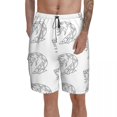 thumbnail image 1 of Tattoo Board Shorts Beach Swimming Trunks Polyester Pattern Men Swim Trunks, 1 of 5