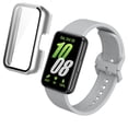 thumbnail image 1 of Glass Case+Silicone Band For Samsung Galaxy Fit 3 Strap Screen Protective Cover For Samsung Galaxy Fit 3 Bracelet Watchband Light Gray For Galaxy Fit 3, 1 of 6