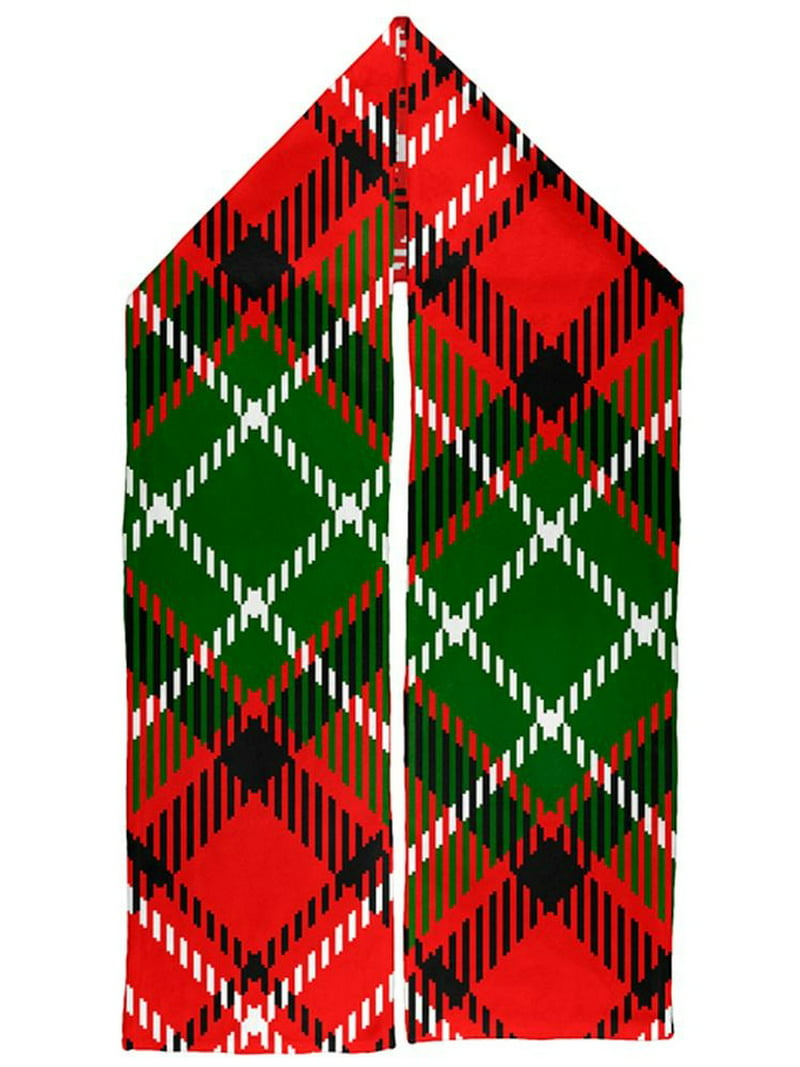 Christmas Red and Green Warm Fleece Scarf - Walmart.com