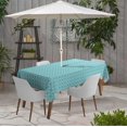 thumbnail image 2 of Vargottam Indoor/OutdoorTablecloth58x102 Inch RectangleTablecloth with Umbrella Hole and Zip- Waterproof PatioTableCloths- TableCovers for Backyard RectangularTable- Turquoise Blue, 2 of 5
