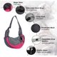 thumbnail image 2 of Bolsa transportadora para perros, bolso de hombro ajustable para gatos y cachorros, bolsa de viaje para mascotas pequeñas, bolso de mano para perros con bolsillo de malla transpirable, transportín por, 2 of 5
