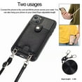 thumbnail image 3 of Crossbody Phone Case for iPhone 13(6.1") 2021, Allytech PU Leather Back Card Holder Detachable Lanyard Adjustable Strap Drop Protection Purse Slim Bag Case for iPhone 13 2021, Black, 3 of 6