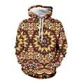 thumbnail image 4 of Valora Men Sweatshirt Men's Hoodies Sweatshirts Warm Pullover with Long Sleeve African Wind Print Design for Everyday Comfort Gold L, 4 of 4