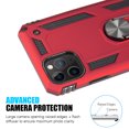 thumbnail image 6 of iPhone TCAIP11P-0036-RD Rubberized Hybrid Protective Case with Shock Absorption & Built-in Rotatable Ring Stand for iphone 11 Pro - Red, 6 of 8
