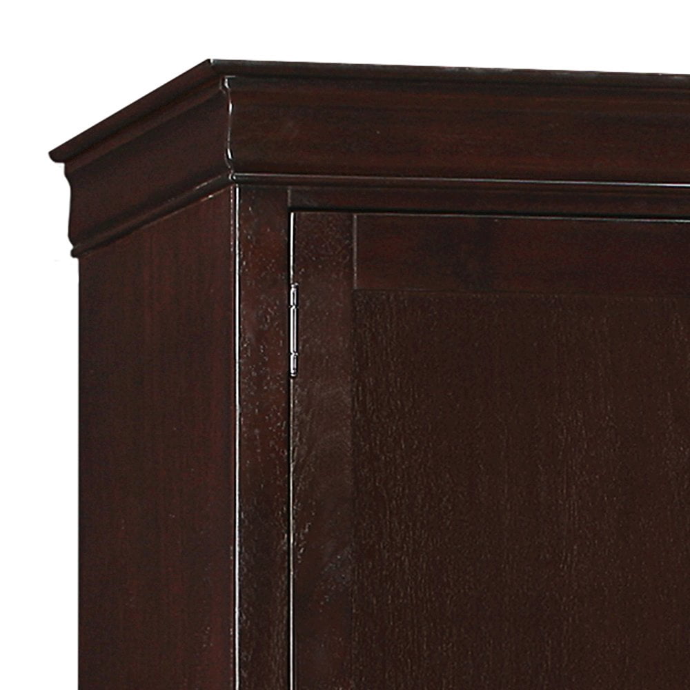 Glory Furniture Louis Phillipe Armoire in Cappuccino Color