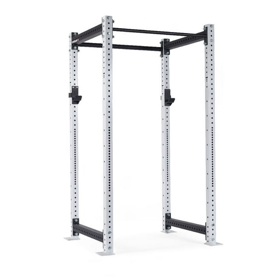 Titan Fitness X-3 Series 90" White Bolt-Down Power Rack, 36" Depth, Rackable 1650 LB Cage, 1.25" and 2" Pull Up bars, Standard J-Hooks, Weightlifting and Strength Training