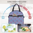 thumbnail image 4 of Balery Nautical Anchors Bolsa de Almuerzo Impresa, Caja de Almuerzo Reutilizable, Bolsa Térmica Aislada para Almuerzo, Bolsa Antiderrames, 4 of 7