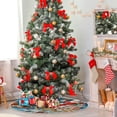 thumbnail image 4 of GZHJMY Christmas Tree Skirt Santa Xmas Tree Skirt Floor Door Round Mat Decorations for Holiday Party Home Christmas Day Ornaments, 35.4", 4 of 6