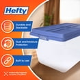 thumbnail image 2 of Open Box Hefty 72 Qt Hi-Rise Plastic Storage Container w/Lid, 6pk, Baja Blue, 2 of 9