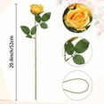 thumbnail image 4 of Unique Bargains 10 Pcs Artificial Flowers Silk Fake Roses Faux Rose Yellow, 4 of 5