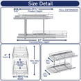 thumbnail image 3 of TinyHomie 10.5 in W x 21.5 in D 2 Tier Pull Out Cabinet Organizer, Sliding Storage Shelves for Kitchen Bathroom, 3 of 10