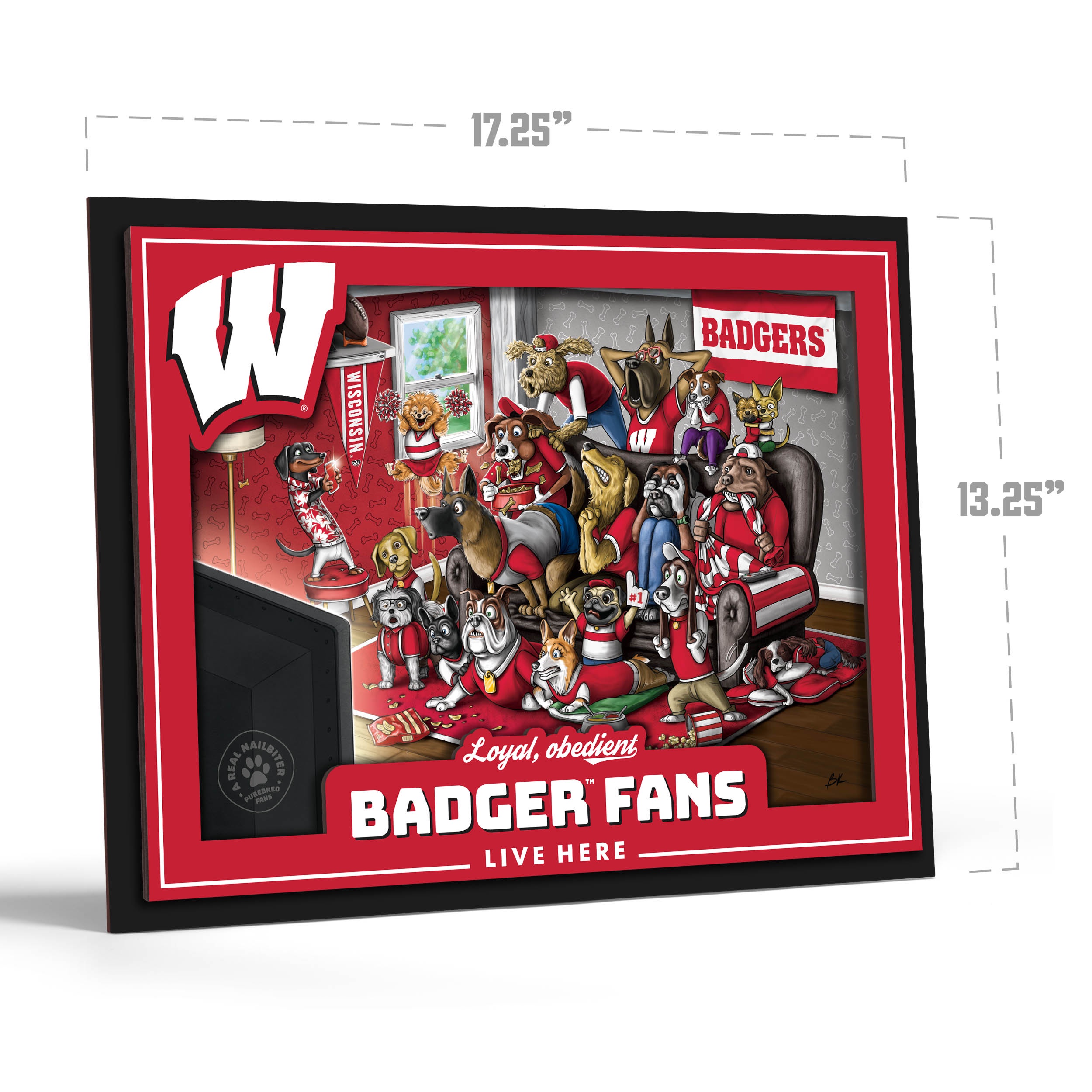 YouTheFan NCAA Wisconsin Badgers Purebred Fans Wall Art