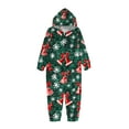thumbnail image 2 of Odeerbi Christmas Onesie Pajamas for Family Holiday Sleep Jumpsuit Long Sleeve Family Christmas Pajamas Matching Sets Kids Fashion Printed Hooded Jumpsuit Sleepwear PJs Set Green, 2 of 5