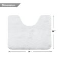 thumbnail image 2 of Bath Contour Rugs for Bathroom Non Slip, Microfiber Washable Large Bathroom U Shape Toilet Rug, Absorbent Shaggy Shower Floor Mat, 20" X 24", 2 of 6