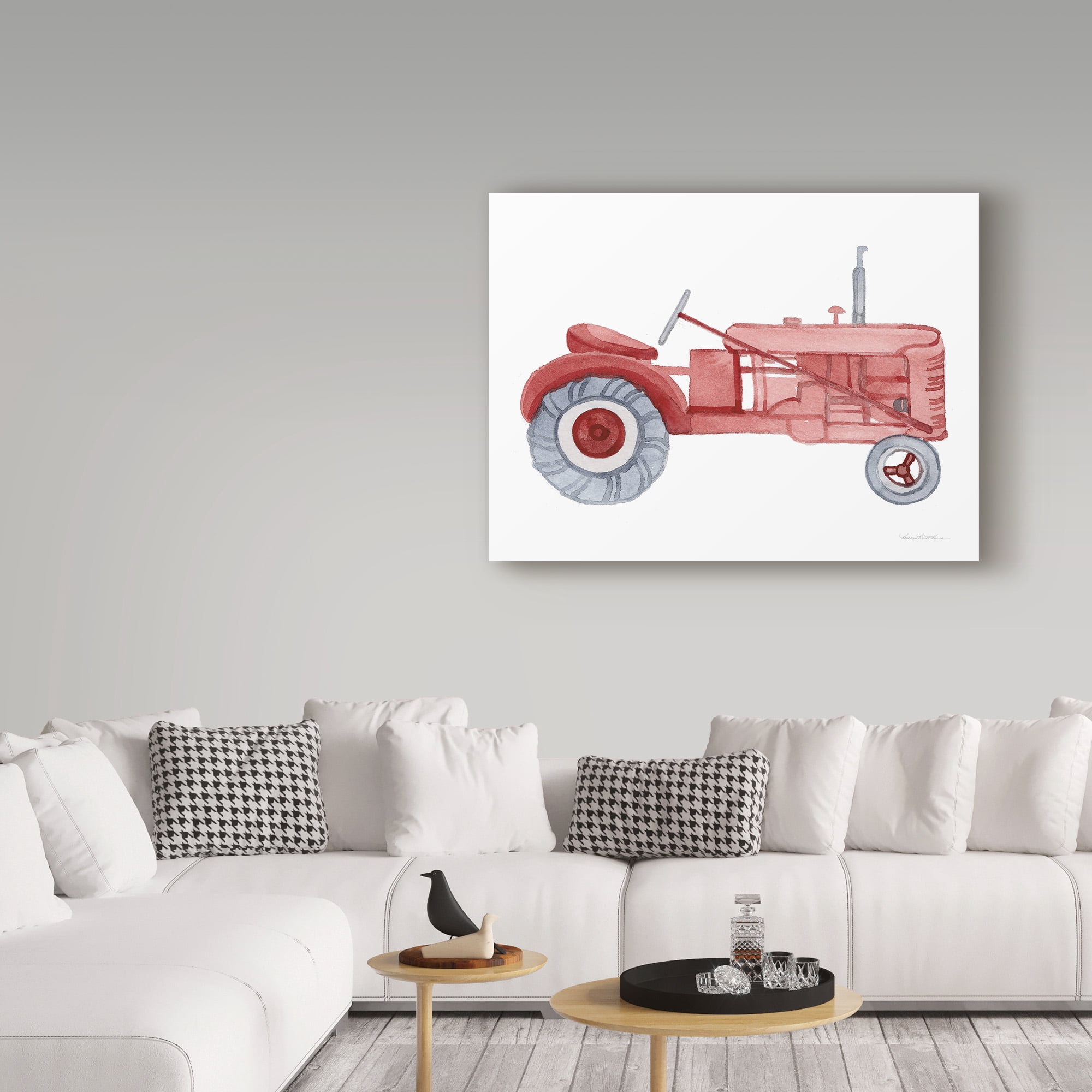 Trademark Fine Art 'Life on the Farm Tractor Element' Canvas Art by Kathleen Parr McKenna
