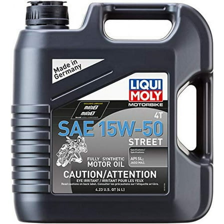 Liqui Moly 4T Synthetic High-Performance Motor Oil 15W-50, 4L