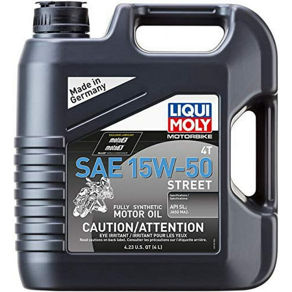 Liqui Moly 4T Synthetic High-Performance Motor Oil 15W-50, 4L