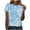 Blue, variant on Summer Clothes for Young Women 2025 Vacation Summer Blouses for Women 2025 Trendy Work Out Shirts Gym Loose 3X