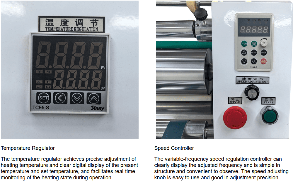 Steel Roller Thermal Laminator Machine with Conveyor Belt Winding Mechanism Commercial 110V
