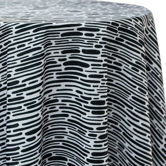 Ultimate Textile Ash 102-Inch Round Patterned Tablecloth