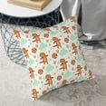 thumbnail image 6 of Square Throw Pillow Covers with Core, Cartoon Tiger of Sport Pillows for Sofa Beds, 16"x16", 6 of 9