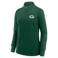 thumbnail image 2 of Women's Logo Athletic Green Green Bay Packers Velocity Quarter-Zip Jacket, 2 of 3
