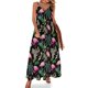 thumbnail image 1 of Vestido largo vintage con diseño de pájaros y flores, bonito vestido bohemio de playa, tirantes para mujer, personalizado, talla grande 5XL, 1 of 7