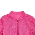 thumbnail image 5 of Loopsun Kids Sequins Jackets, Kids Boys Girls Casual Solid Long Sleeve Outerwear Sequin Jacket Hot Pink, 5-6 Years, 5 of 5