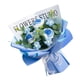 thumbnail image 3 of Ramo de flores artificiales de ganchillo, ramo de punto hecho a mano, flores falsas terminadas Azul degradado, 3 of 9