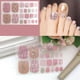 thumbnail image 2 of Pegatinas de verano para las uñas de los pies, sin pegamento, de larga duración, brillantes, con lima de uñas, capa de gel, no requiere horneado, para manicura DIY, 2 of 3
