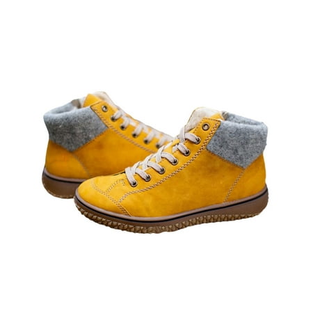 

Lacyhop Women Fashion Warm Lace Up Round Toe Ankle Boots