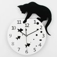thumbnail image 1 of Reloj de pared creativo de gato, reloj de pared para el hogar, decoración de pared para habitación de niños, silencioso W, 1 of 5