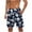 Blue, variant on cllios Men's Swim Trunks 7" Quick Dry with Pockets Hawaiian Beach Shorts Tropical Floral Printed Board Shorts Elastic Waist Swimming Shorts Summer Beach Bathing Suits Swimwear