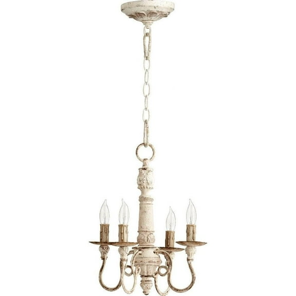 Transitional Four Light Chandelier-Persian White Finish Bailey Street Home 183-Bel-3401058