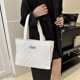 thumbnail image 1 of Bolso de hombro de invierno para mujer, bolso de mano, bolso de pana de moda, bolso cruzado (blanco), 1 of 6