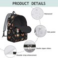 thumbnail image 4 of Mushroom and Sun Gothic Pattern Backpack for School, Cute School Bag with Adjustable Shoulder Straps and Padded Back, 15.7"x11.8"x5.5", 4 of 5