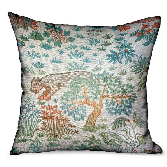 Plutus 12" x 20" Wild Jungle Animal motif Luxury Outdoor Throw Pillow in Multi