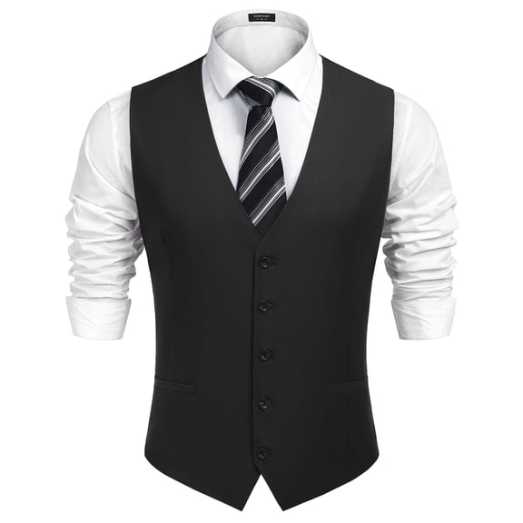 COOFANDY Men's Business Suit Vest Casual Dress Vest Slim Fit Formal Waistcoat