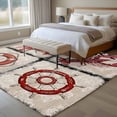thumbnail image 4 of Vintage Coastal Area Rugs 8'x10', Washable Small Throw Rugs for Living Room Patio, Nautical Crab Lobster Anchor Retro Art Indoor Outdoor Rug Non-Slip Low Pile Carpet Runner Reversible Floor Mats, 4 of 8
