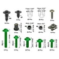 thumbnail image 2 of 195pcs Motorcycle Fairing Body Bolts Fastener Clip Screws Green for Kawasaki for Suzuki for Honda for Yamaha for BMW, 2 of 6