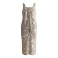 thumbnail image 3 of Leutsin Womens Pants Overalls Rompers Daisy Printed Buttons Suspender Jumpsuit, 3 of 5