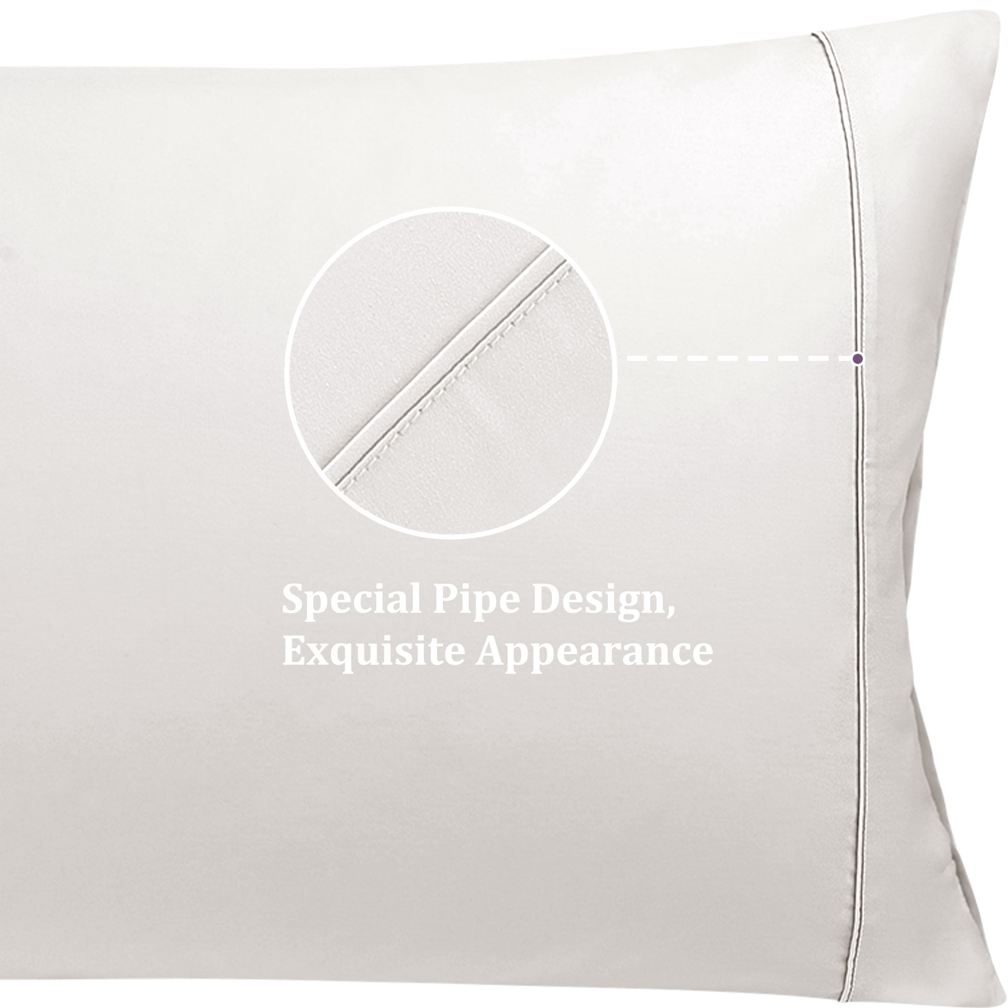 Unique Bargains 20"x 55" 1PC Zipper Closure Body Pillow Cover Isabelline