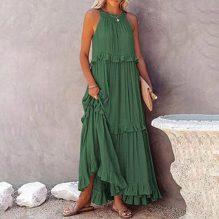 green emerald velvet dress Casual Sage Green Off The Shoulder Tulle Boho Prom Dress main image 1