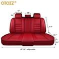 OTOEZ Car Seat Covers Full Set Leather Front and Rear Bench Backrest