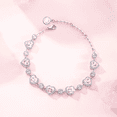 thumbnail image 3 of Pulsera Mujer Plata 925 Con Corazones Pink Y Cristales Xtellar rosa, 3 of 3