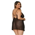thumbnail image 5 of Dreamgirl Plus Size Stretch Mesh Chemise & Robe Set, 5 of 7